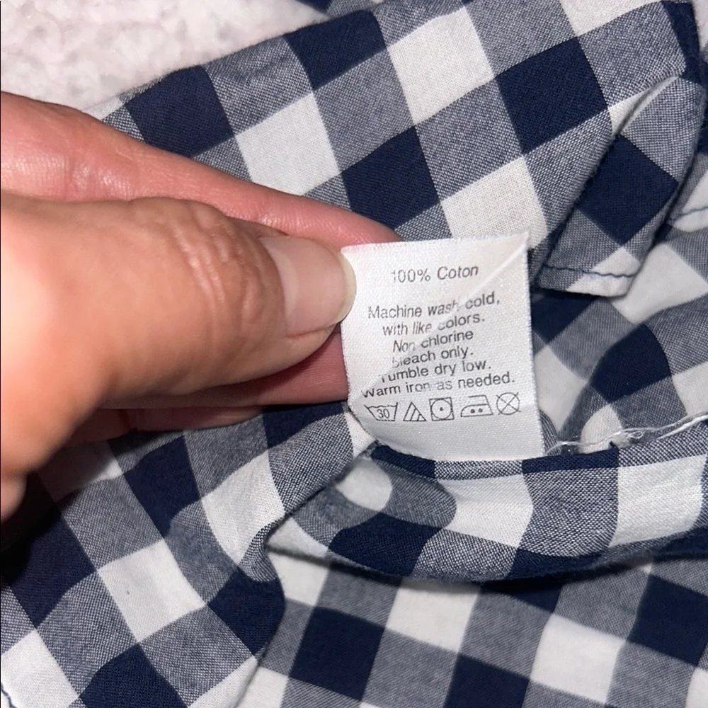 J. Crew Blue and White Long Sleeve Tee